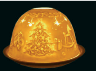Lanterna portacandela starlight con rilievi porta candela NATALIZIA ALBERO DI NATALE - Dolci pensieri gift