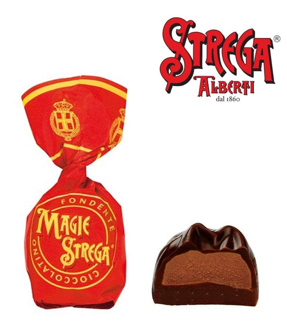 Magie Alberti Strega Fondente 100g - SENZA GLUTINE. La confezione contiene circa 8 praline (100gr). - Dolci pensieri gift