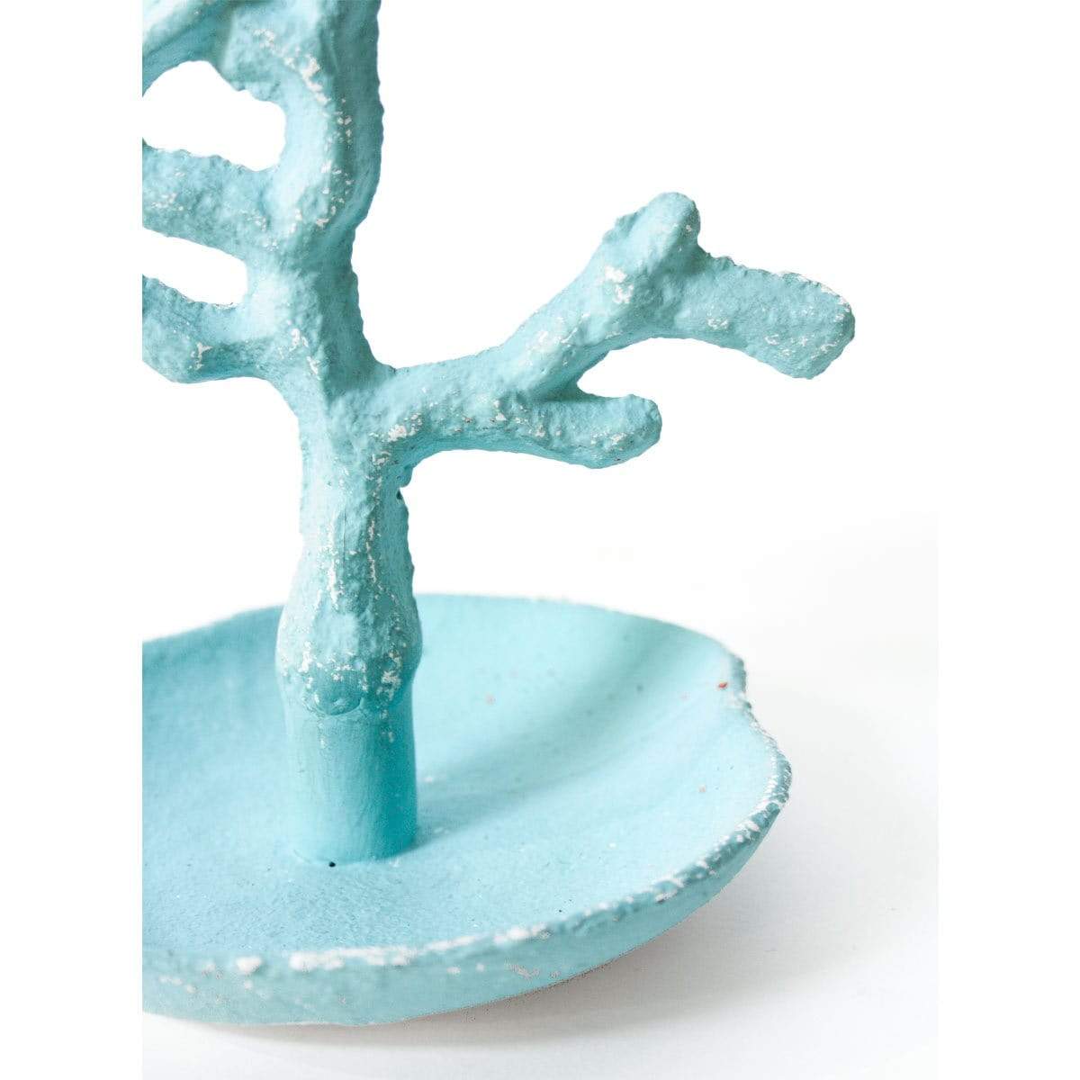 Mediterraneo Portagioie in metallo corallo blu 20 cm porta collane anelli - Dolci pensieri gift