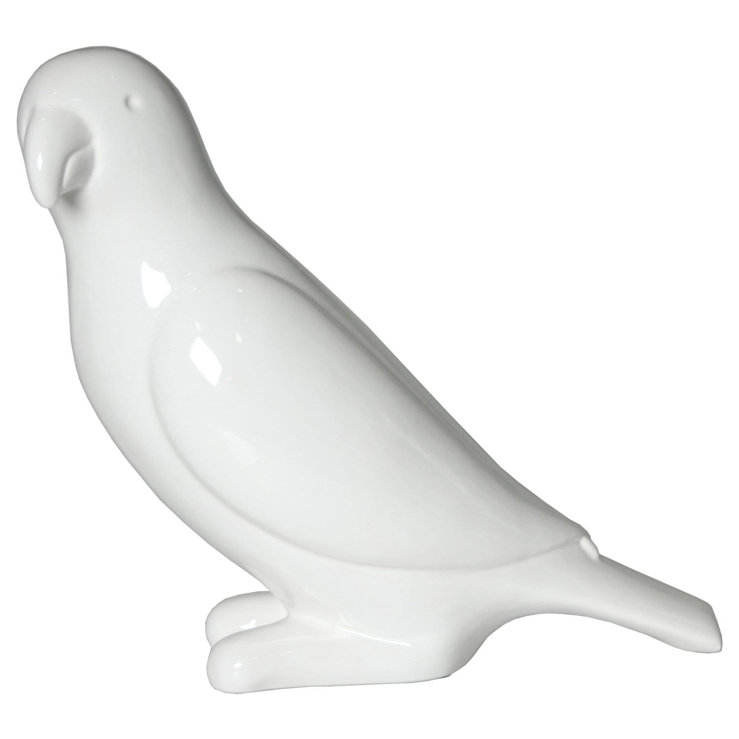 Pappagallo MESSICO bianco da appoggio in ceramica soprammobile arredo casa - Dolci pensieri gift
