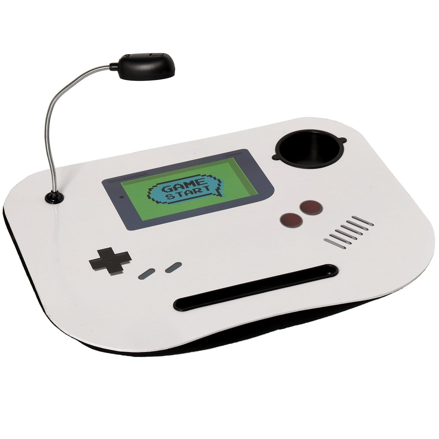 Porta computer da gambe con luce a led e porta bibita videogame - Dolci pensieri gift
