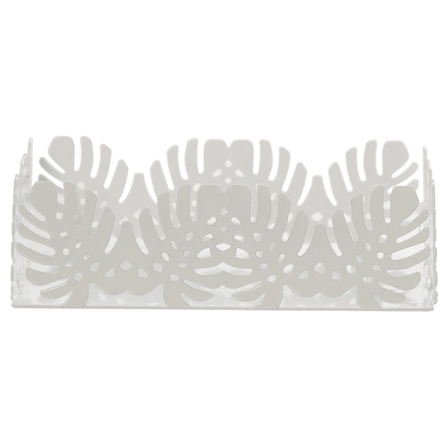 Porta tovaglioni da cucina in metallo bianco decorazioni foglie - Dolci pensieri gift