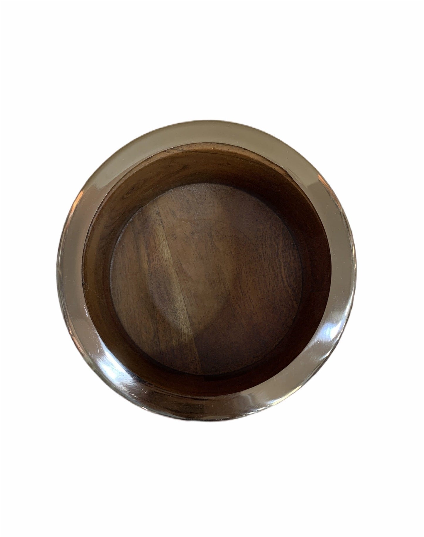 Posacenere in legno e acciaio classico da studio 12 x 8 cm - Dolci pensieri gift