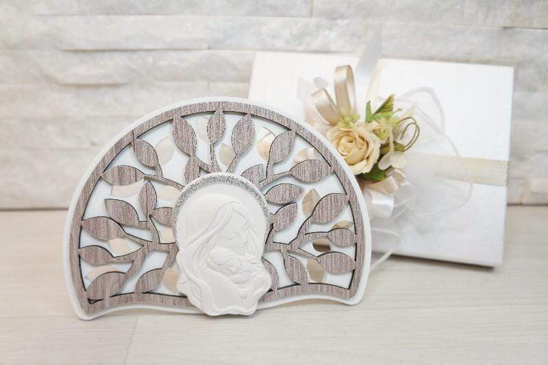 Sacro mezzaluna Maternità 18,5 cm x 13 cm Argento e polvere di marmo - Dolci pensieri gift