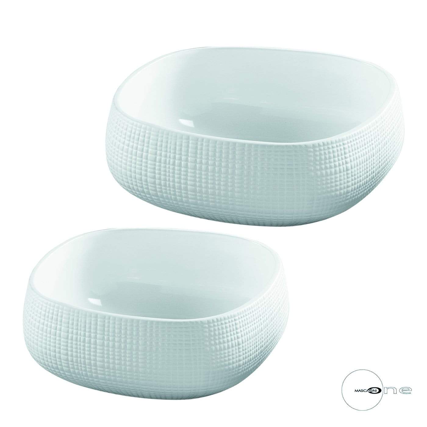 Set 2 ciotole centrotavola in ceramica bianca svuotatasche - Dolci pensieri gift