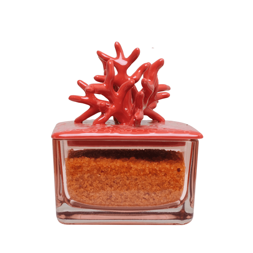 Set bagno porta sali riccio caprese ceramica di capodimonte - Dolci pensieri gift