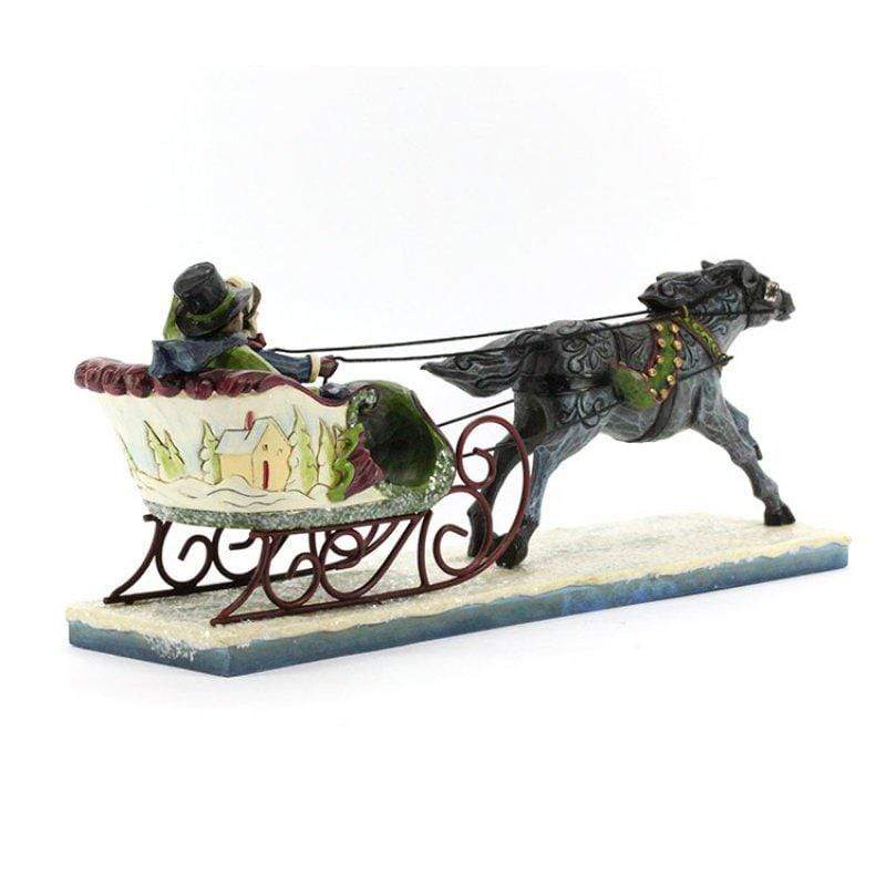 Slitta con coppia e cavallo 33x13 cm Jim shore idea natalizia - Dolci pensieri gift