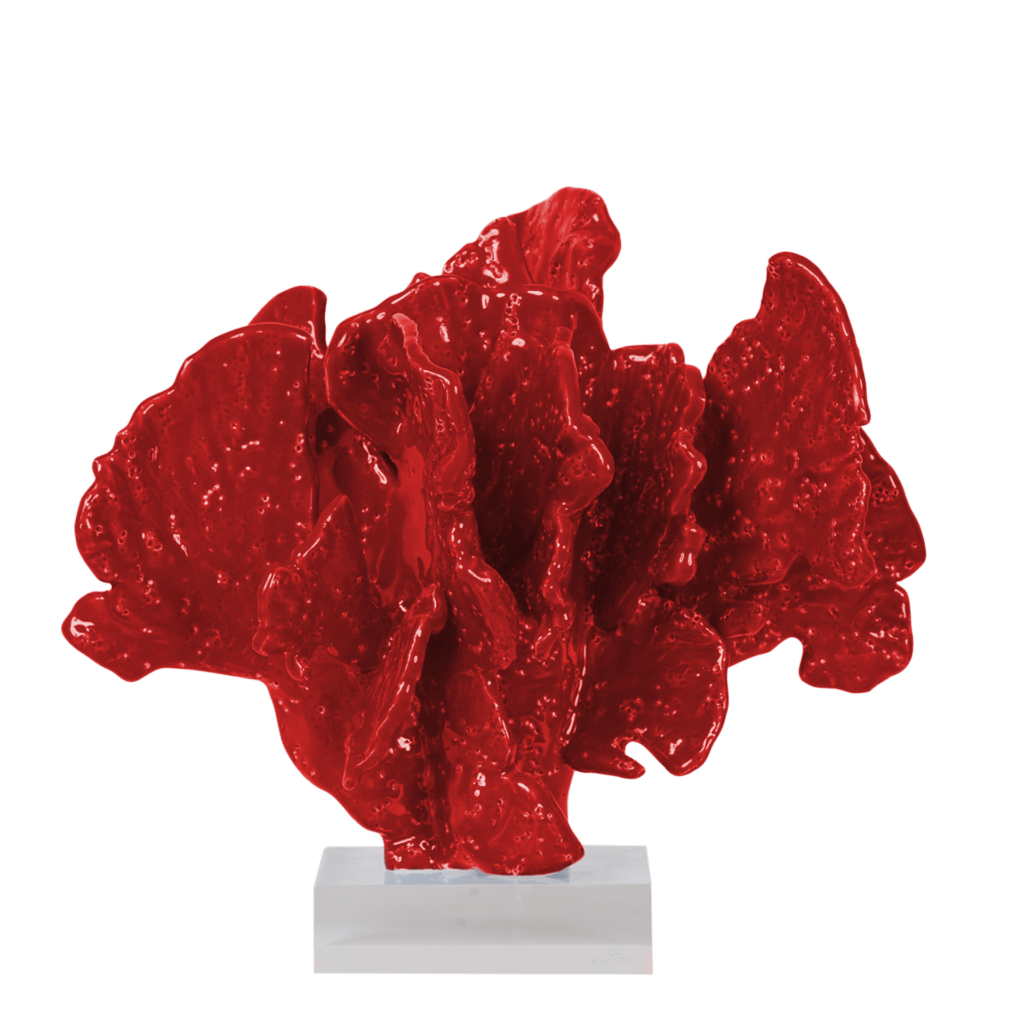 Spugna riccio caprese colore rosso arredamento casa design ceramica capodimonte - Dolci pensieri gift