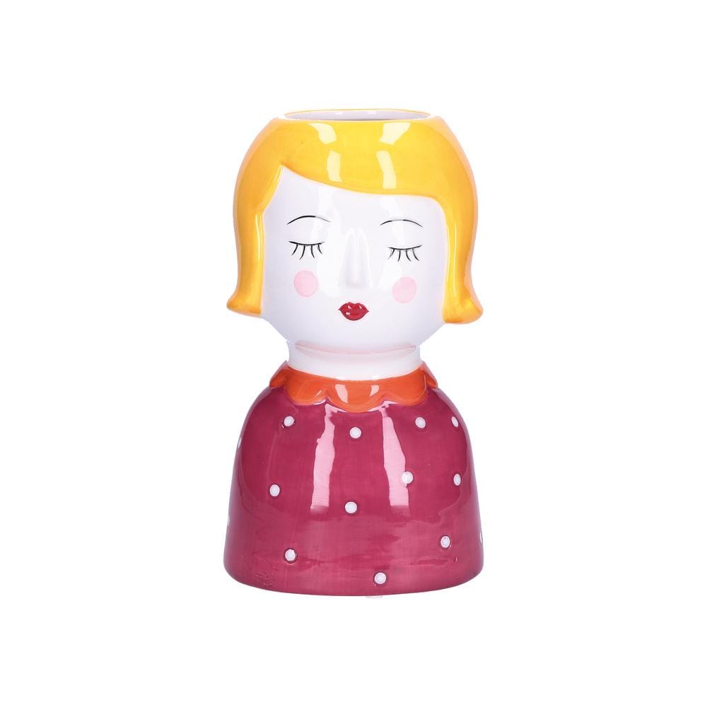 Statuetta vaso LE SIGNORINE GEMMA in ceramica rituali domestici h22 Cm - Dolci pensieri gift