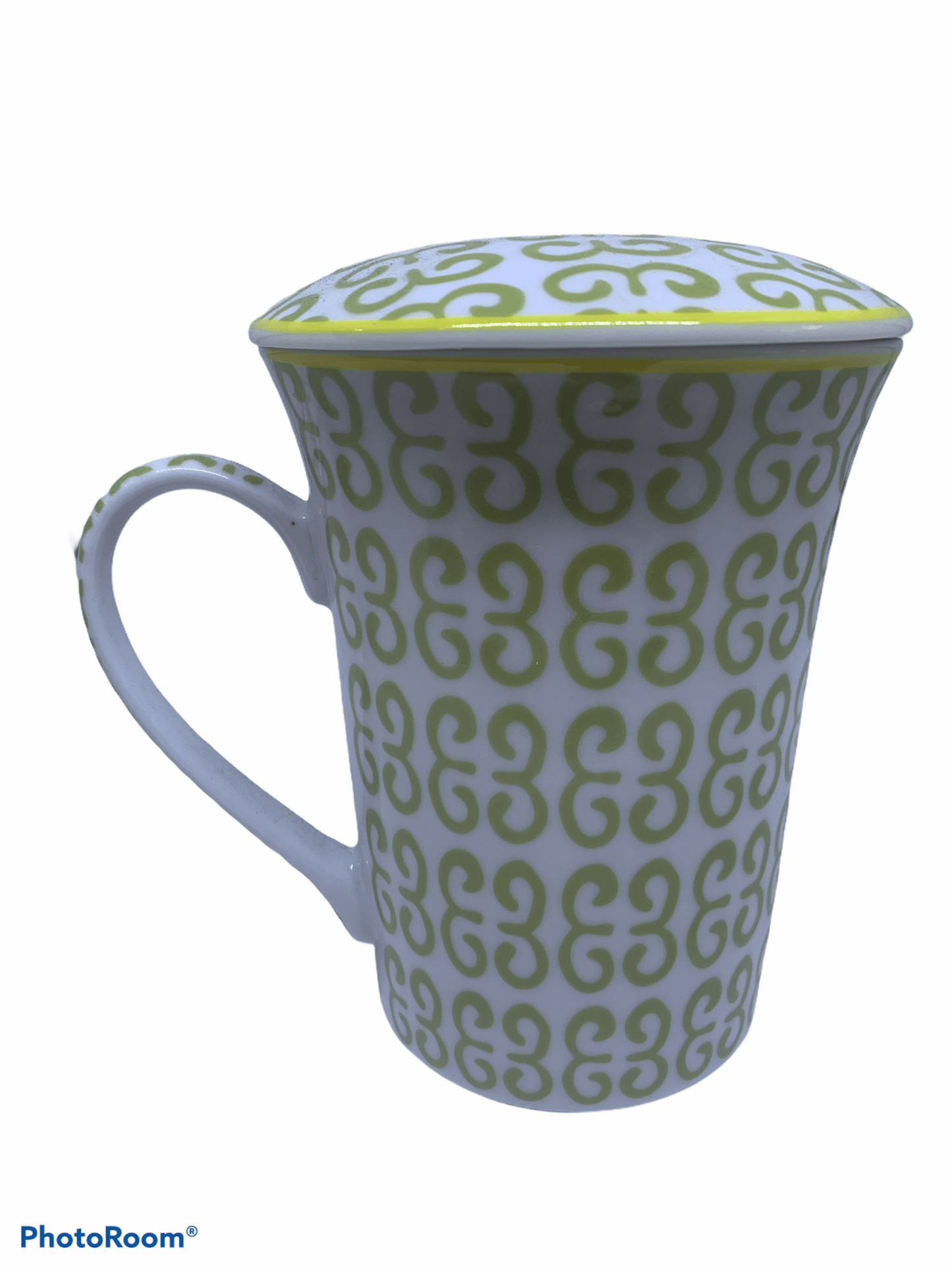 Tazza da colazione decoro verde chiaro - Dolci pensieri gift