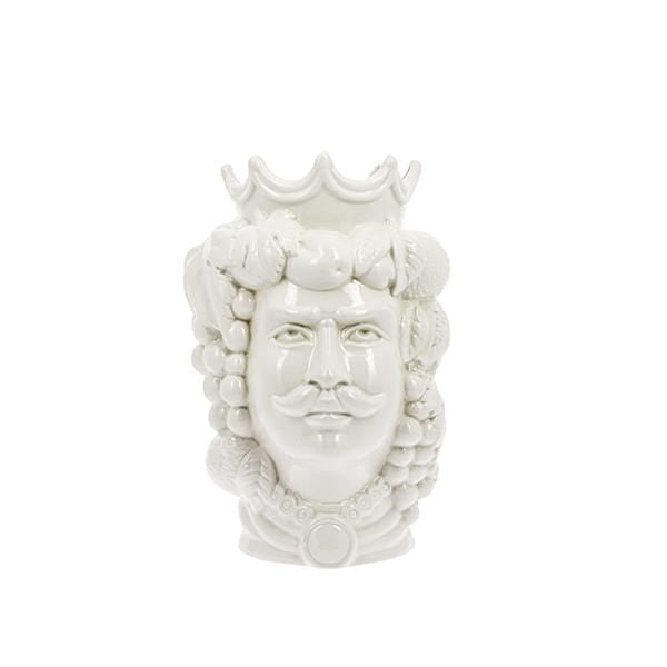 TESTA DI MORO RE BIANCA FRUTTA CERAMICA D. 18X25 - Dolci pensieri gift