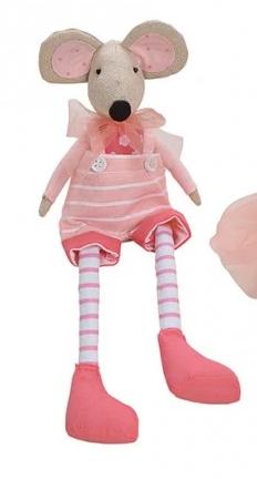 Topo peluche topolino rosa bambino maschietto da appoggio shabby - Dolci pensieri gift