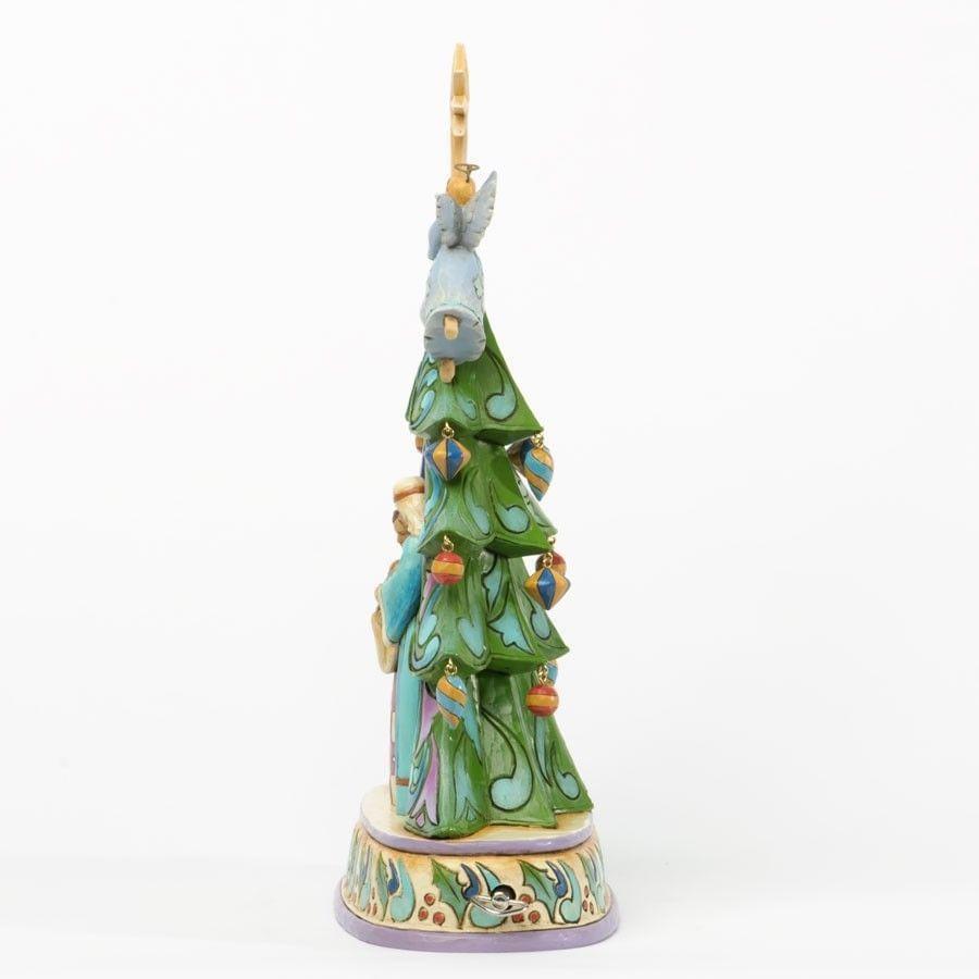Villaggio Natalizio Carillon albero di natale con natività ed angeli Jim shore 28 cm - Dolci pensieri gift