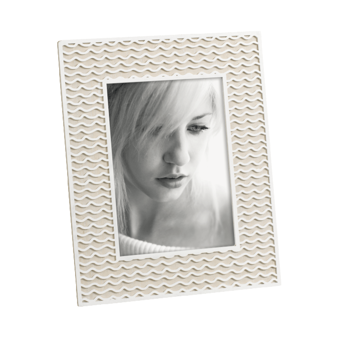 Cornice portafoto 13 x 18 cm in legno con onde design - Dolci pensieri gift