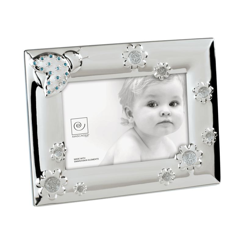 Cornice portafoto 13 x 18 cm porta foto in metallo argentato bambino - Dolci pensieri gift