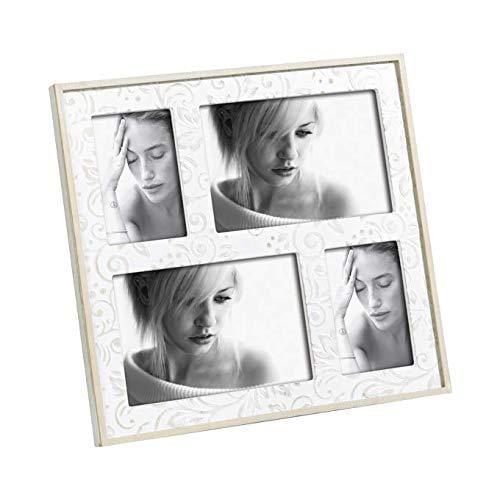 Cornice portafoto in legno inciso shabby chic multipla 4 foto - Dolci pensieri gift