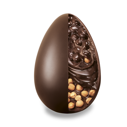Uovo Delizie d'Italia Fondente e Nocciole Intere Caffarel 530g DIMENSIONI: L 18,3cm x H 25,4cm