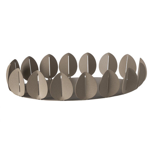 VASSOIO OVALE FICUS FERRO BEIGE