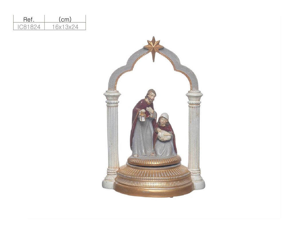 NATIVITA' TEMPIO CARILLON SACRA FAMIGLIA 16X13X24