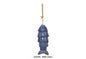 CAMPANA PESCE IN CERAMICA DECORAZIONE CASA BLU C/ CORDA SCACCIAPENSIERI