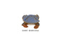 SVUOTA TASCA CERAMICA GRANCHIO BLU  Ø13 X H.3.5 CM
