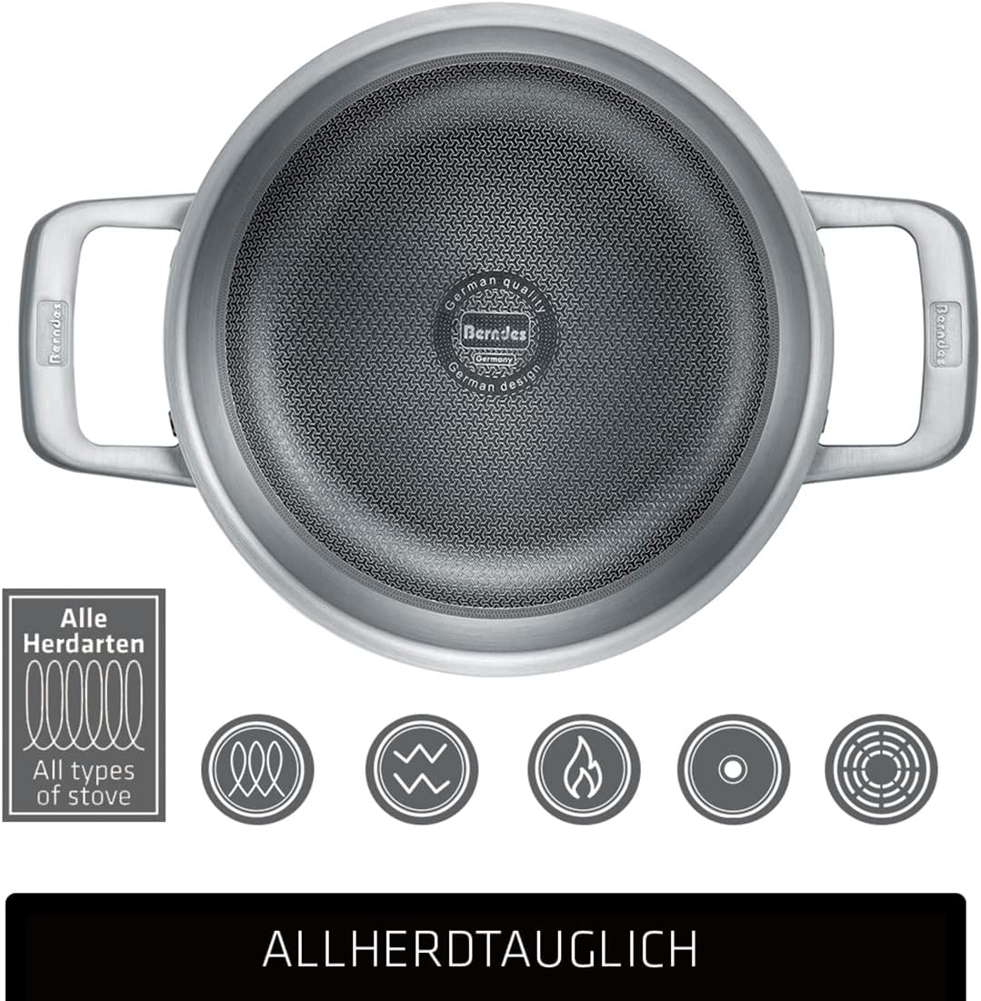 Berndes BERNDES tegame da portata Tricion Resist 28 cm con coperchio