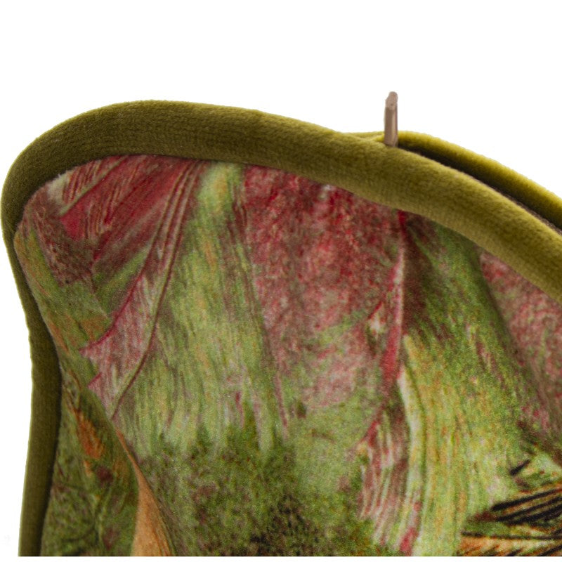 CUSCINO SALOTTO VELLUTO DOUBLE FACE CON ZIP E IMBOTTITURA 45X45 MOTIVO BOSCO