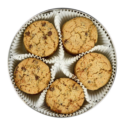 FROLLINI CON GOCCIE DI CIOCCOLATO IN  SCATOLA LATTA  REGALO 24 x 150 g (diam. 14 - alt. 5,5 cm)