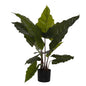 PIANTA ARTIFICIALE FILODENDRO 80 CM H. ORNAMENTALE ACRILICO MELAMINA
