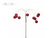 RAMI BACCHE ROSSE GLITTERATE ADDOBBI ALBERO,CASA NATALIZIE CM 12