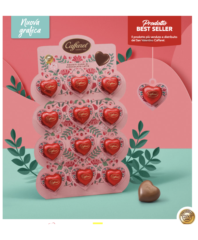 Caffarel - Cuore di cioccolato al latte - 15g