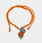 Bracciale AmoCapri acciaio Campanella Capri Estate Mediterranea arancione cotone