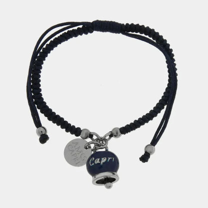 Bracciale AmoCapri acciaio Campanella Capri Estate Mediterranea Blu mare di capri