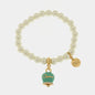 AmoCapri Bracciale in Metallo Bracciale in Metallo con perle e campanella tiffany