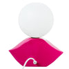 Lampada Da Tavolo In Resina Labbra Rosa 19x13x23cm, Lampadina Led 1xg9 Inclusa