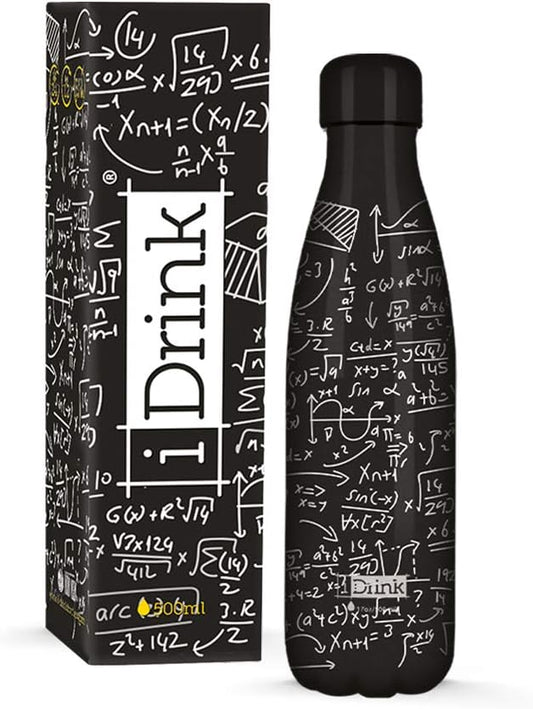 BORRACCIA TERMICA THERMOS BOTTIGLIA TERMICA 500 ML DECORO MATEMATIC