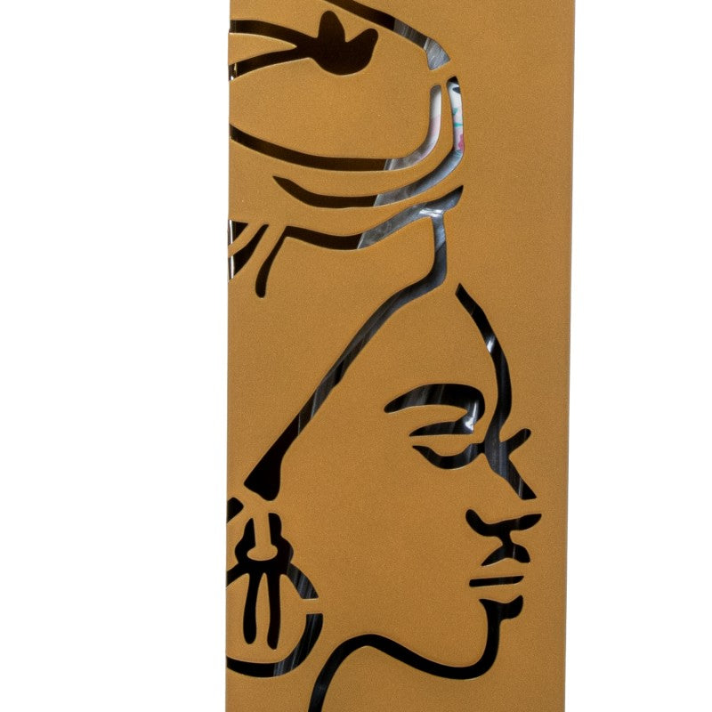 PORTAOMBRELLI QUADRATO  METALLO ORO TRAFORATO DONNA 16x16x49cm