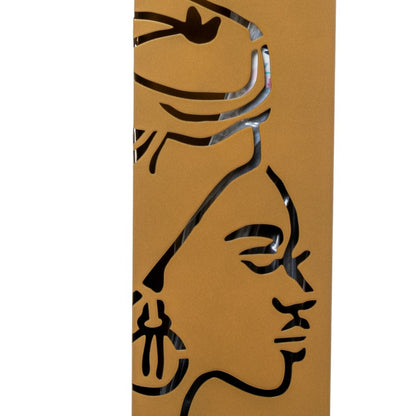 PORTAOMBRELLI QUADRATO  METALLO ORO TRAFORATO DONNA 16x16x49cm