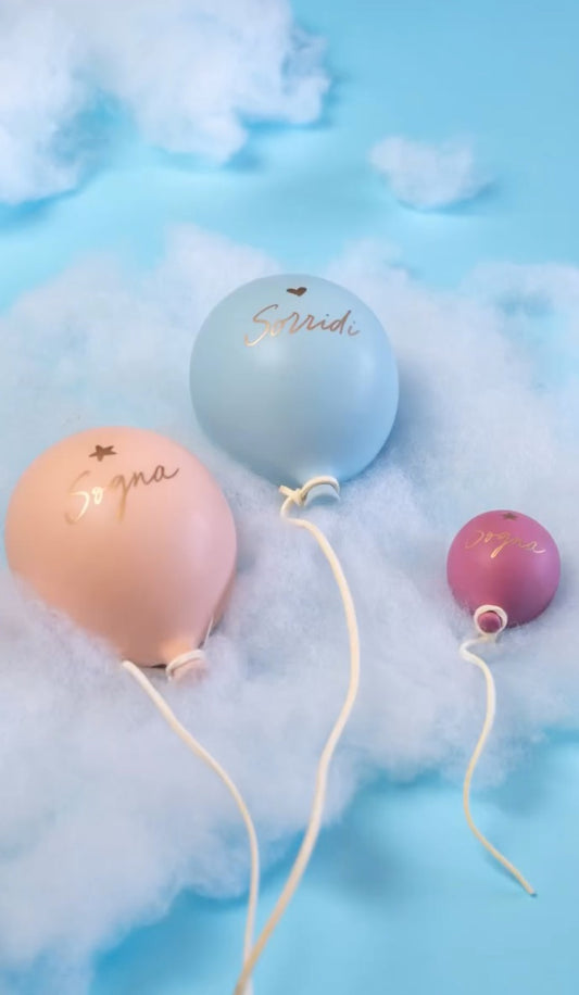 PALLONCINO CON SCRITTA SATINATO COL.ASSORTITI
