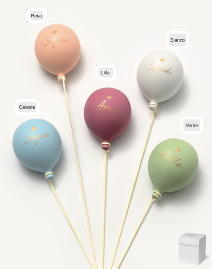 PALLONCINO CON SCRITTA SATINATO COL.ASSORTITI
