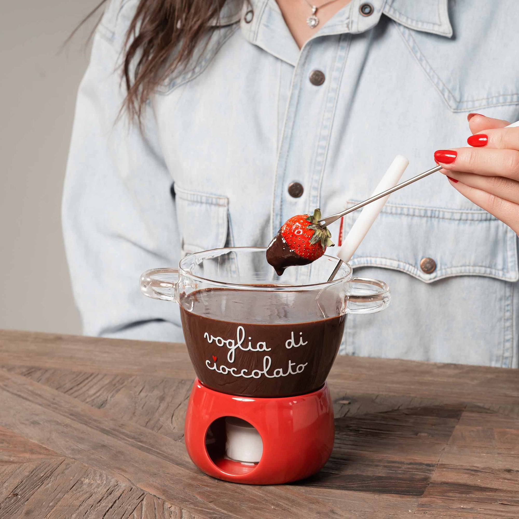 Fonduta cioccolato Voglia di cioccolato  base rossa