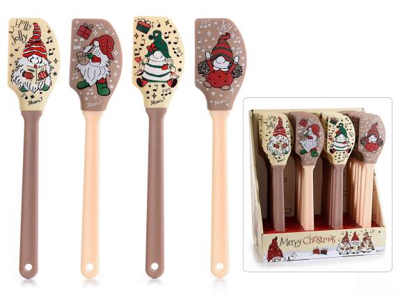 SPATOLA DOLCI IN SILICONE "GNOMETTI" Misure: cm 6 x 31 H Espo: 27,5 x 17,5 x 32 H - Resistente alla temperatura da -40 ° C a + 260 ° C