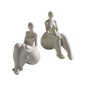 SET 2 FIGURE DONNE IN RESINA DIMENSIONI: 14,5x8,5x14,5 / 12,5x8,5x15 h. cm.