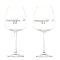 SET 2 CALICI IN VETRO SOTTILE MA RESISTENTE "ASSAGGIO IO" 77 CL Altezza 24,6 x 11 cm