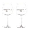 SET 2 CALICI IN VETRO SOTTILE MA RESISTENTE &quot;ASSAGGIO IO&quot; 77 CL Altezza 24,6 x 11 cm