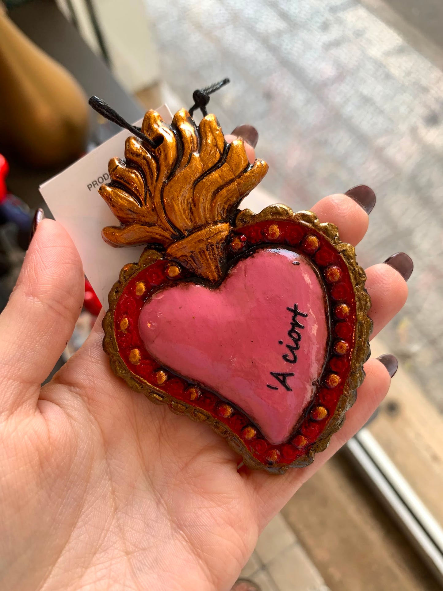 CUORE SACRO IN CERAMICA 10CM