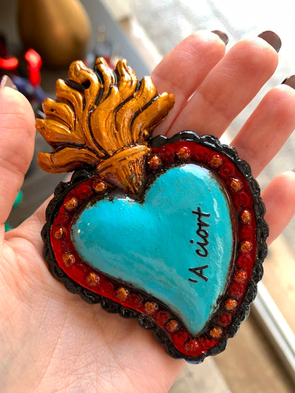 CUORE SACRO IN CERAMICA 10CM