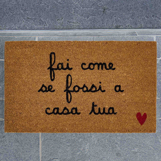 ZERBINO IN COCCO 45X75 "FAI COME SE FOSSI A CASA TUA"
