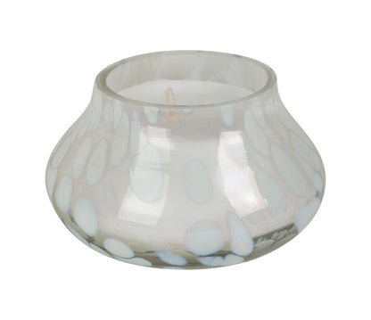 PORTACANDEA, VASO, BUGIA, VETRO BIANCO 2 PEZZI IMPILABILE, D33 X H33CM