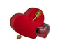 SCATOLA CUORE ROSSA CON ROSA STABILIZZATA